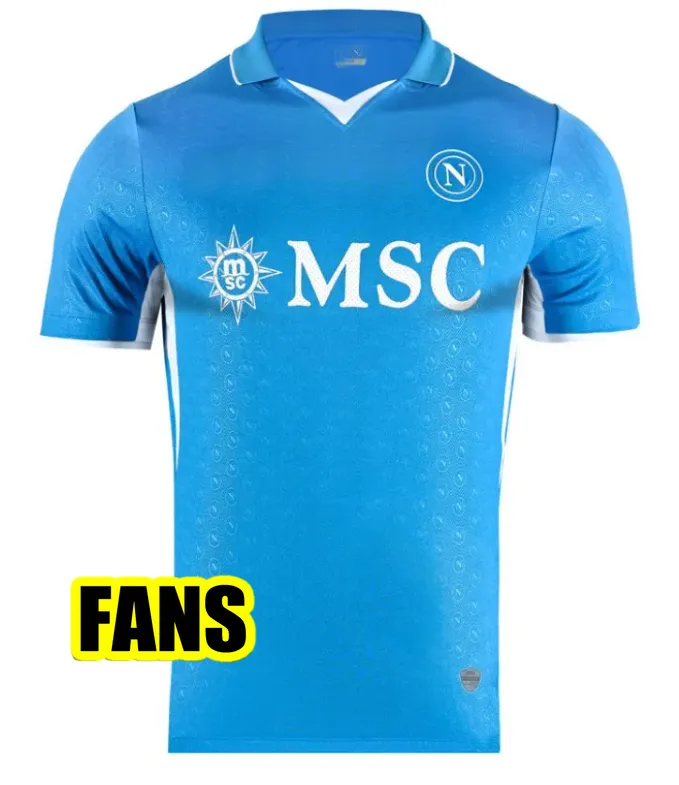 Men's SSC Napoli Soccer Jersey Short Sleeve Polyester Sport Shirt