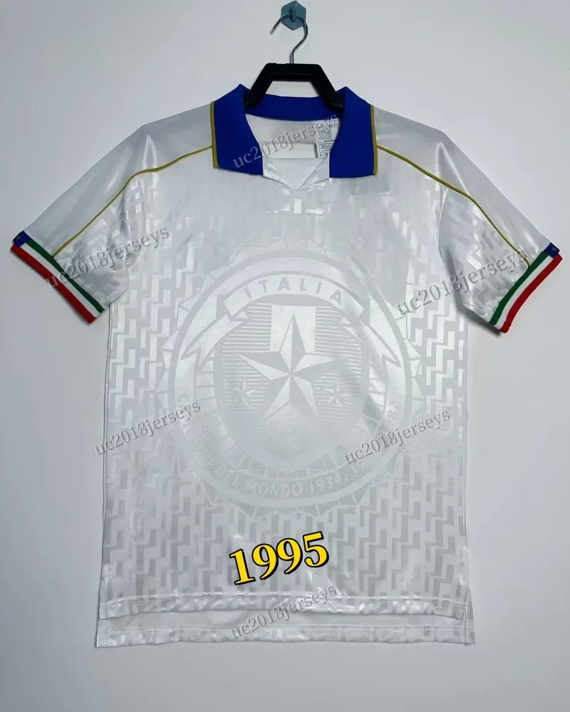Italy 1994 1995 AWAY Retro Soccer Jerseys White MALDINI Italy 1994 1995 AWAY Retro Soccer Jerseys White MALDINI