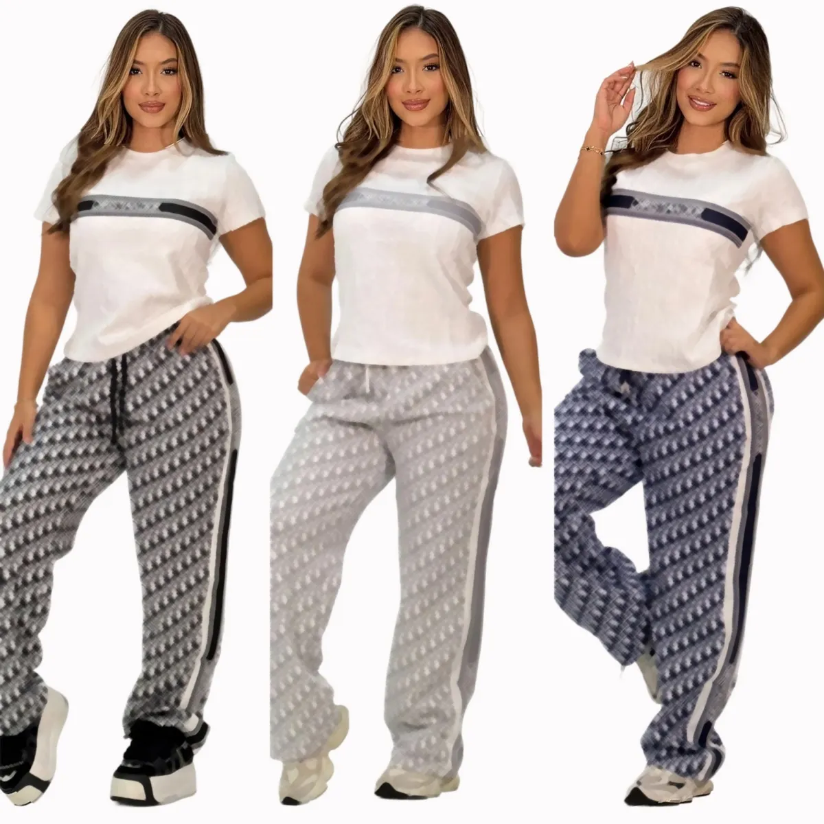 Pantalon Jogging Femme Taille Haute - Coton Doux, Coupe Wide Leg, Style Y2K Décontracté