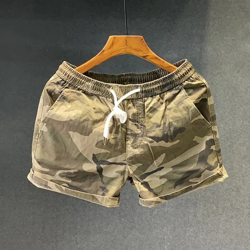 Save Big on Bulk Mens Casual Shorts Elastic Waist Summer Casual Camouflage  Shorts Mens Elastic Waist Mid Length Pants Loose Three Quarter Trendy