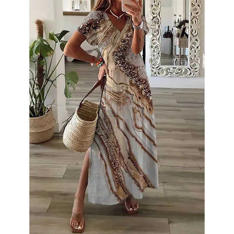 Ladies Tropical Dress Elegant Womens Short Sleeve Polynesian Dress