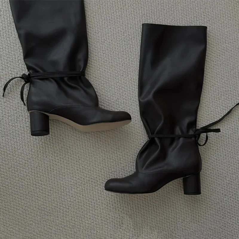 Star Style Fashion Patent Leather Silver Split Toe Tabi Women Ankle Autumn Winter High Heels Chunky Chelsea Boots Shoes_voghion.com