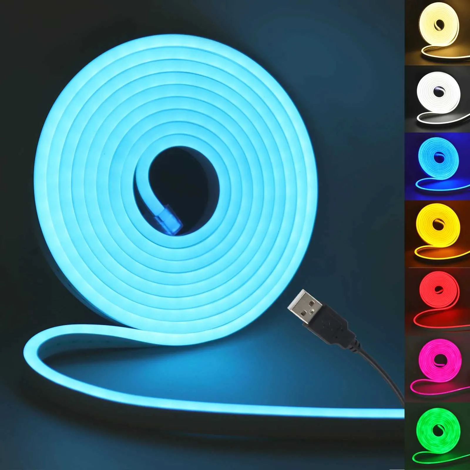 Z250311 USB Neon LED Strip Lights 120 LEDs/M... From Casual_love_l ...