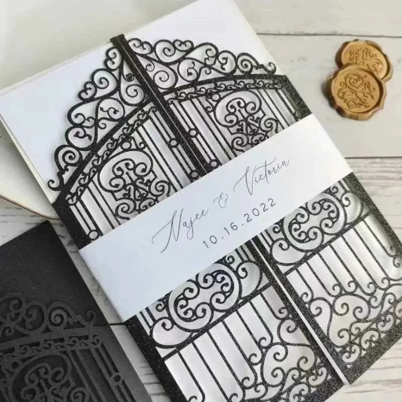 10 Laser Cut Wedding Door Love Door Invitation Cards... From Fashion ...