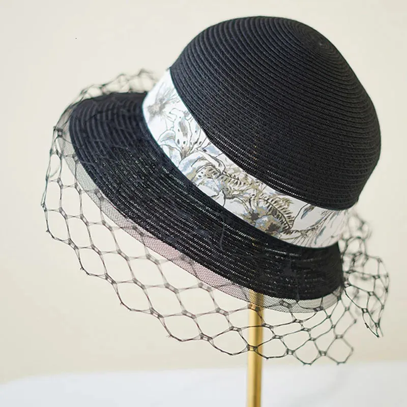 Save Big on Bulk Womens Wide Brim Fedora Hat Wide Brim Sun Hat With Veil  Women's Fedora For Wedding, Party, Summer Best Deals on DHgate