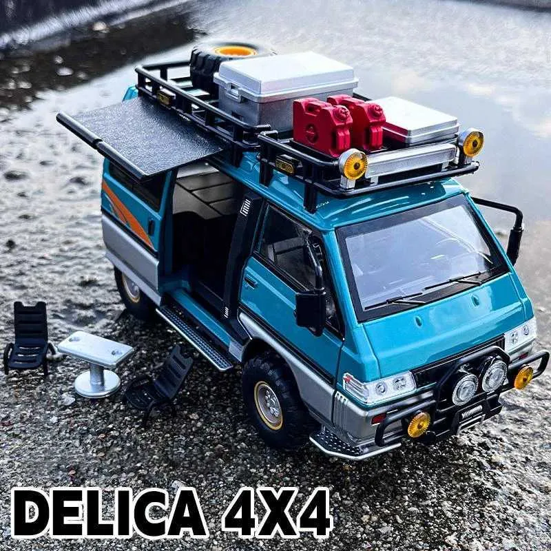 New 1/24 Delica Mini Off-Road Alloy Car Model Sound Light