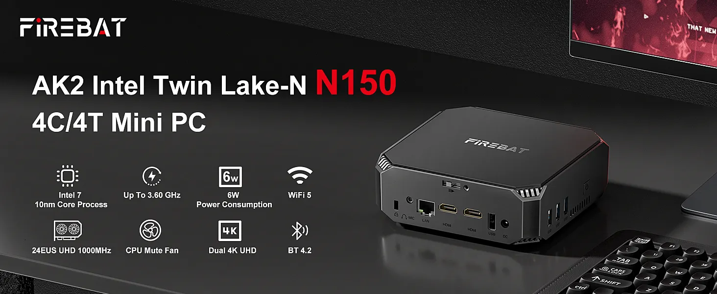 Mini Computadora Para Juegos: FIREBAT AK2 PLUS Intel De 145,67