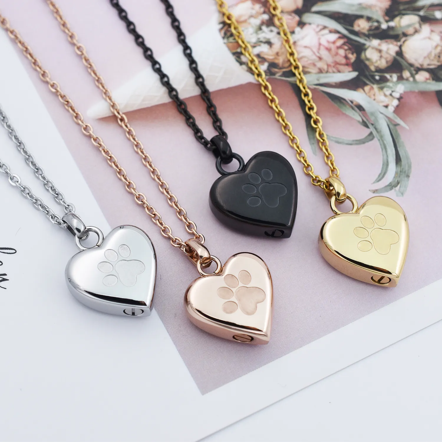 Pendant Necklace Heart Personalized In Loving Memory Jewelry