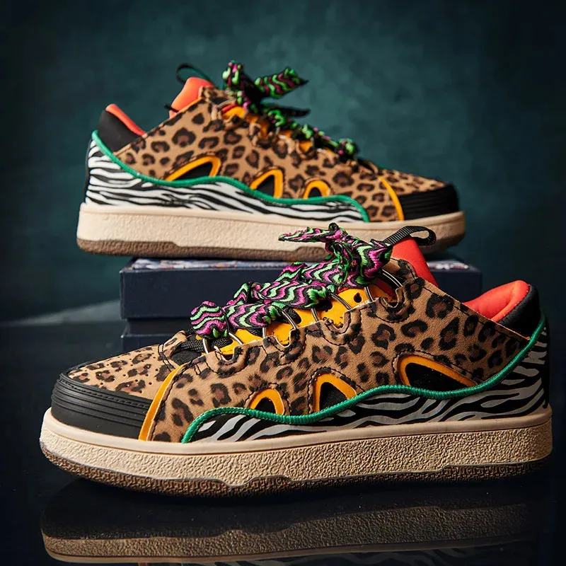 Footwear Men's Leopard Fashion Sneakers Men's Space-Star In