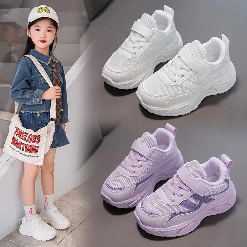 Kids White Sneakers: Fashionable Comfortable Non-Slip Running
