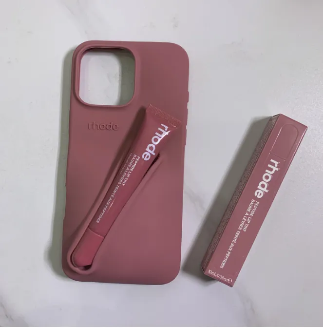 Silicone Phone Case With Lipstick Holder 3D Design For