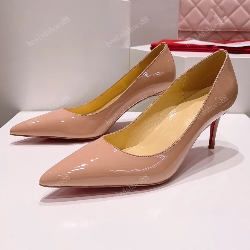 Wholesale Stiletto Heel Dress Shoes Fuchsia Patent Leather  display picture 2
