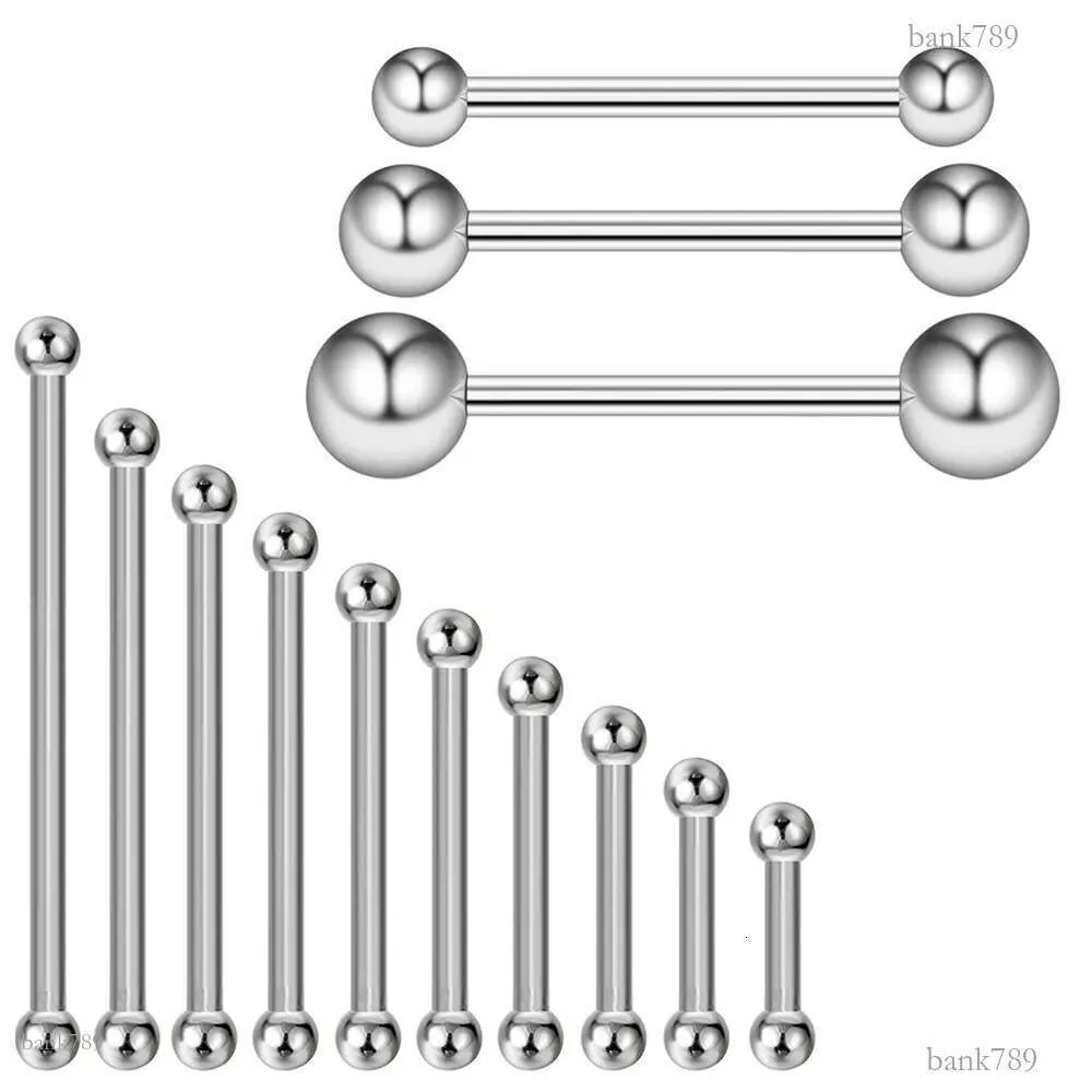 2Pcs Stainless Steel Tongue Piercings 14G/16G Industrial Barbell Rings Nipple Bar Ear Tragus Lip Piercing Stud Earrings_voghion.com