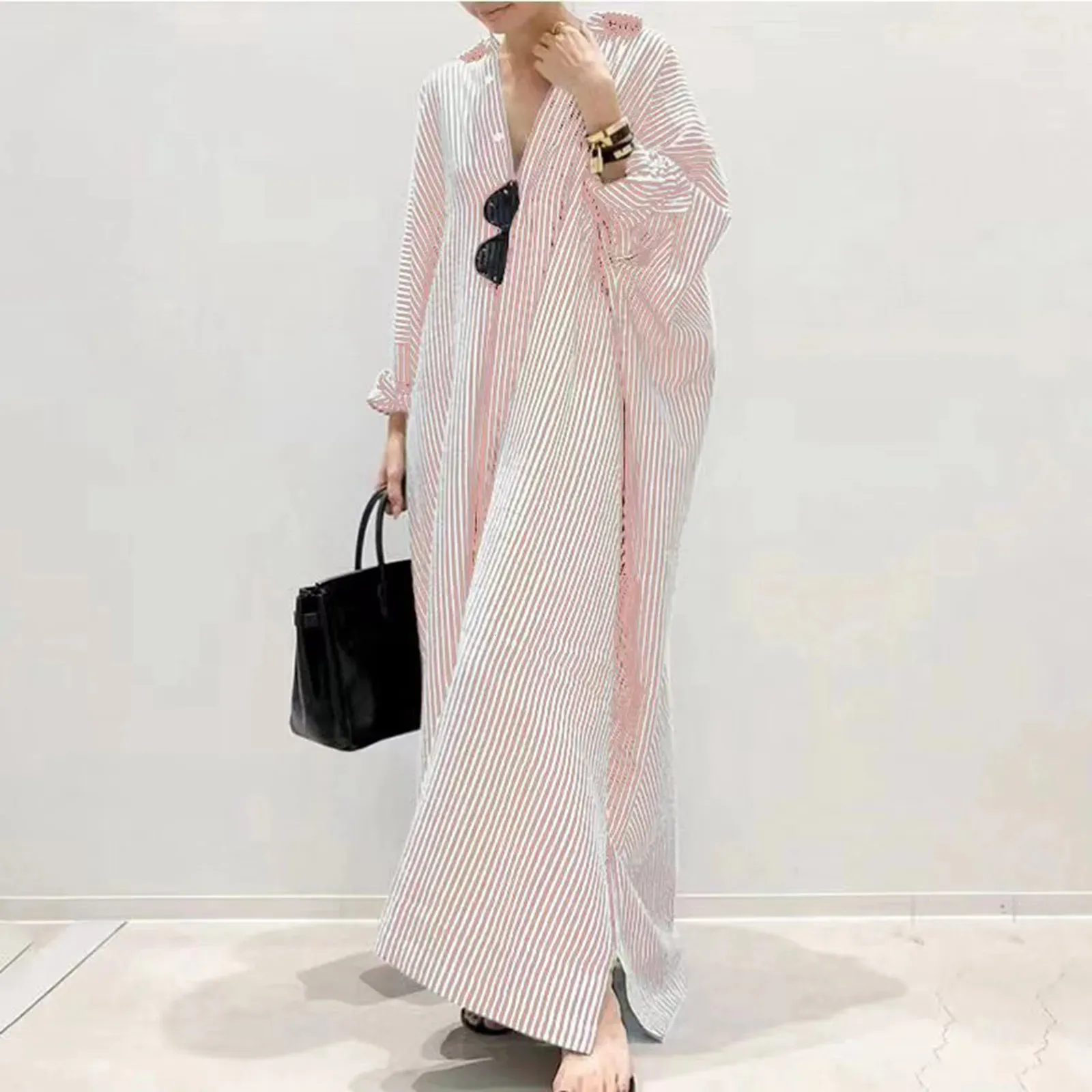 Boho Linen Cardigan button up dress for Women - Oversized Plus Size Shirt button up dress with Pockets for Casual Summer Wear (250312) Boho Linen Cardigan button up dress for Women - Oversized Plus Size Shirt button up dress with Pockets for Casual Summer Wear (250312)