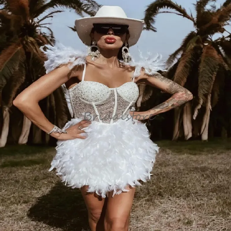 white feather homecoming dress Ava Presley One Shoulder Feather Homecoming Dress 29119 Ivory/Gold / 0