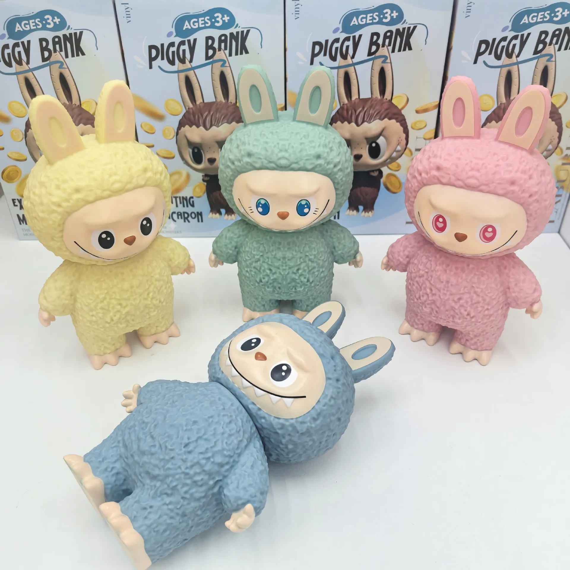 Labubu Savings Bank - Cute Coin Bank, Collectible Doll Figurine