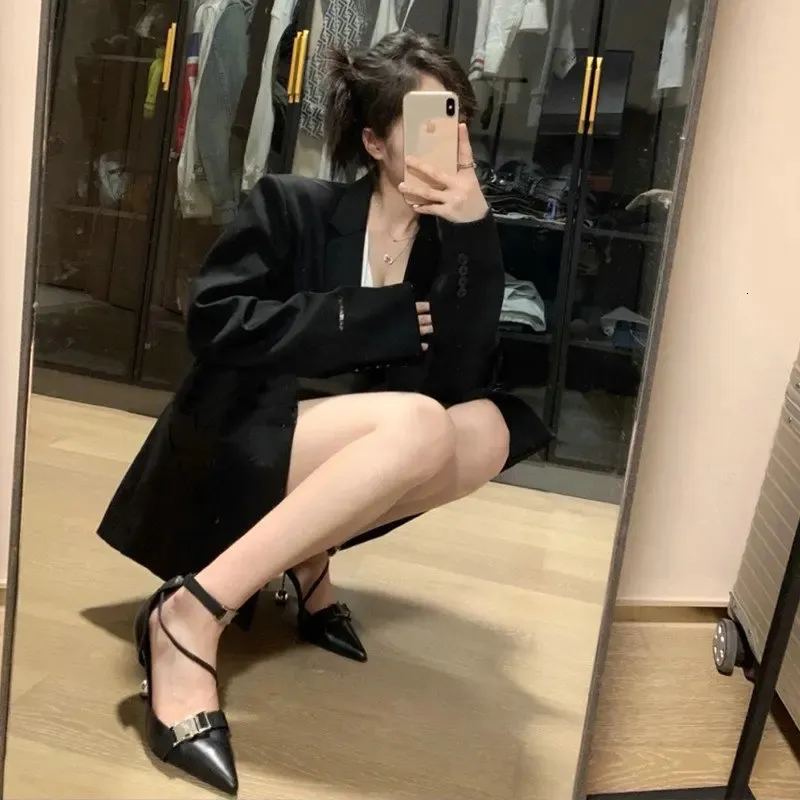 Elegant Leather Women's Pointed Toe Slingback Heels For Office_voghion.com