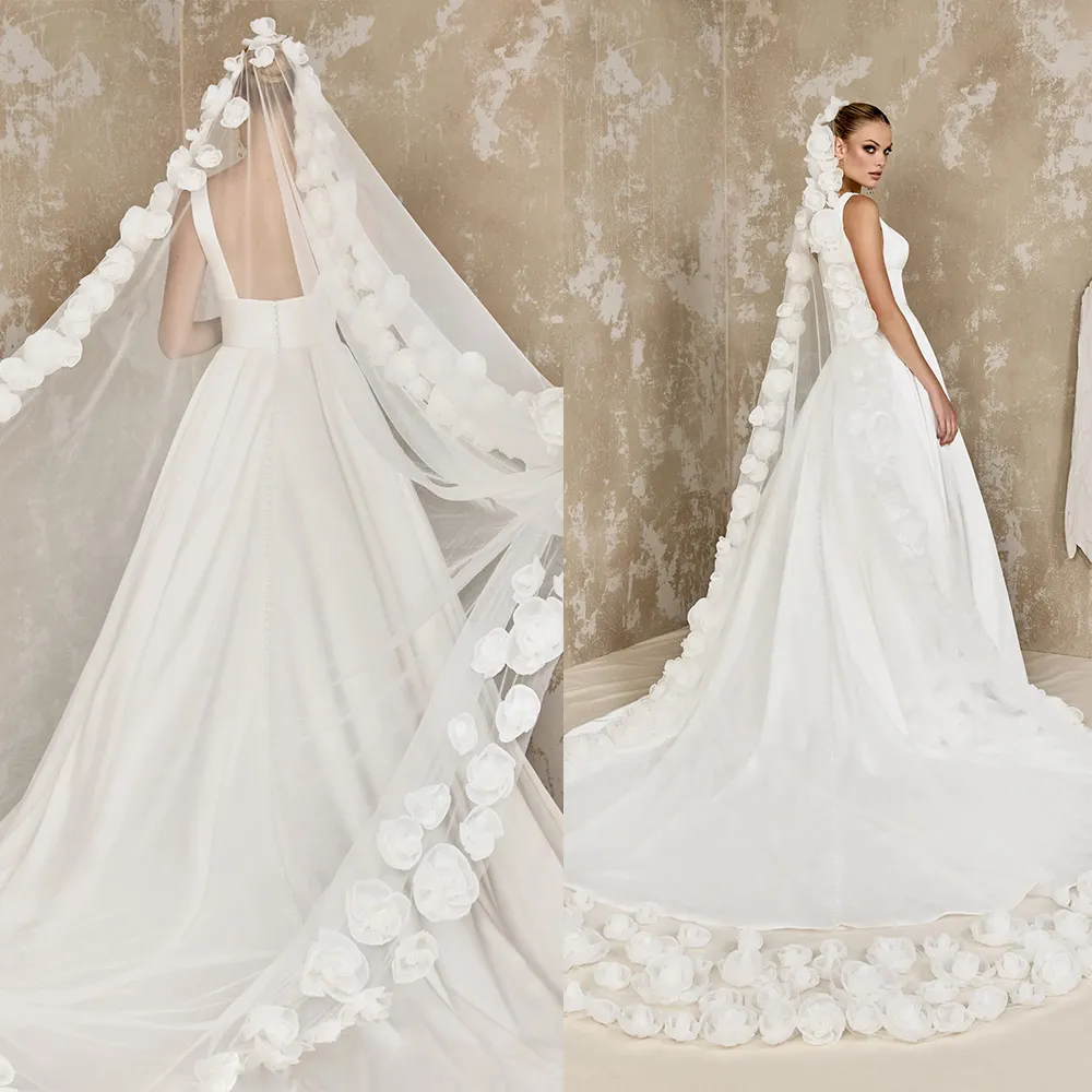 Cathedral Length Bridal Veil With Comb One Layer... From  display picture 3