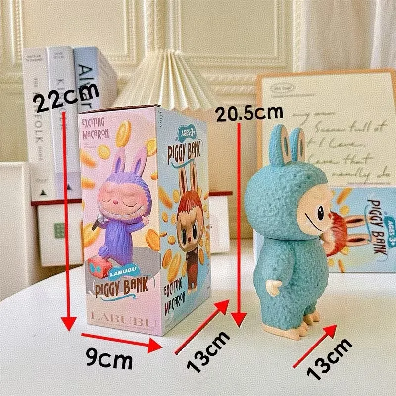 Labubu Savings Bank - Cute Coin Bank, Collectible Doll Figurine