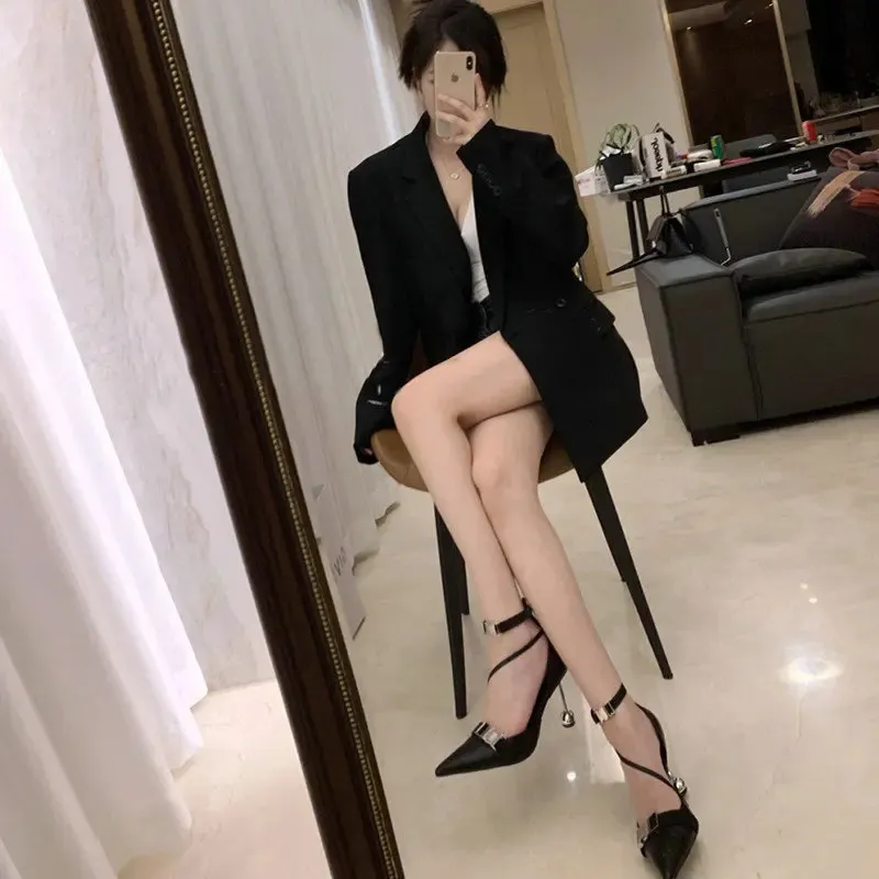 Elegant Leather Women's Pointed Toe Slingback Heels For Office_voghion.com