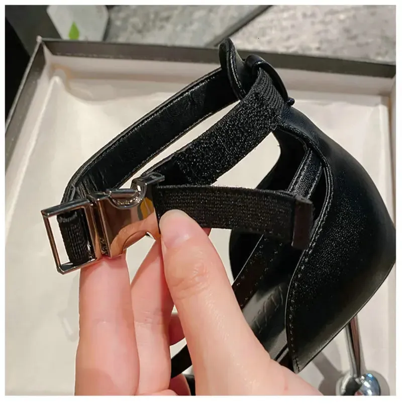 Elegant Leather Women's Pointed Toe Slingback Heels For Office_voghion.com