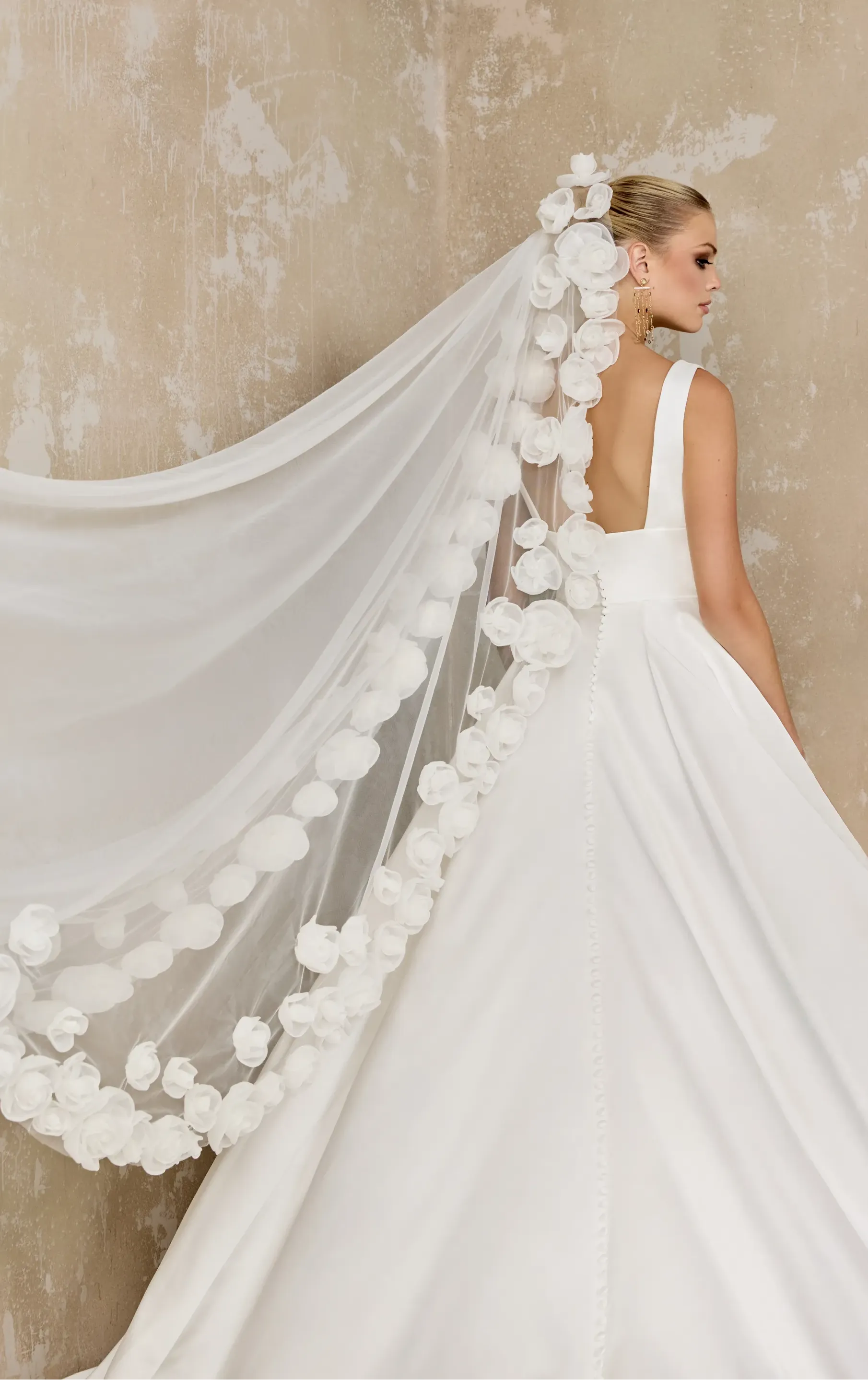 Cathedral Length Bridal Veil With Comb One Layer... From 