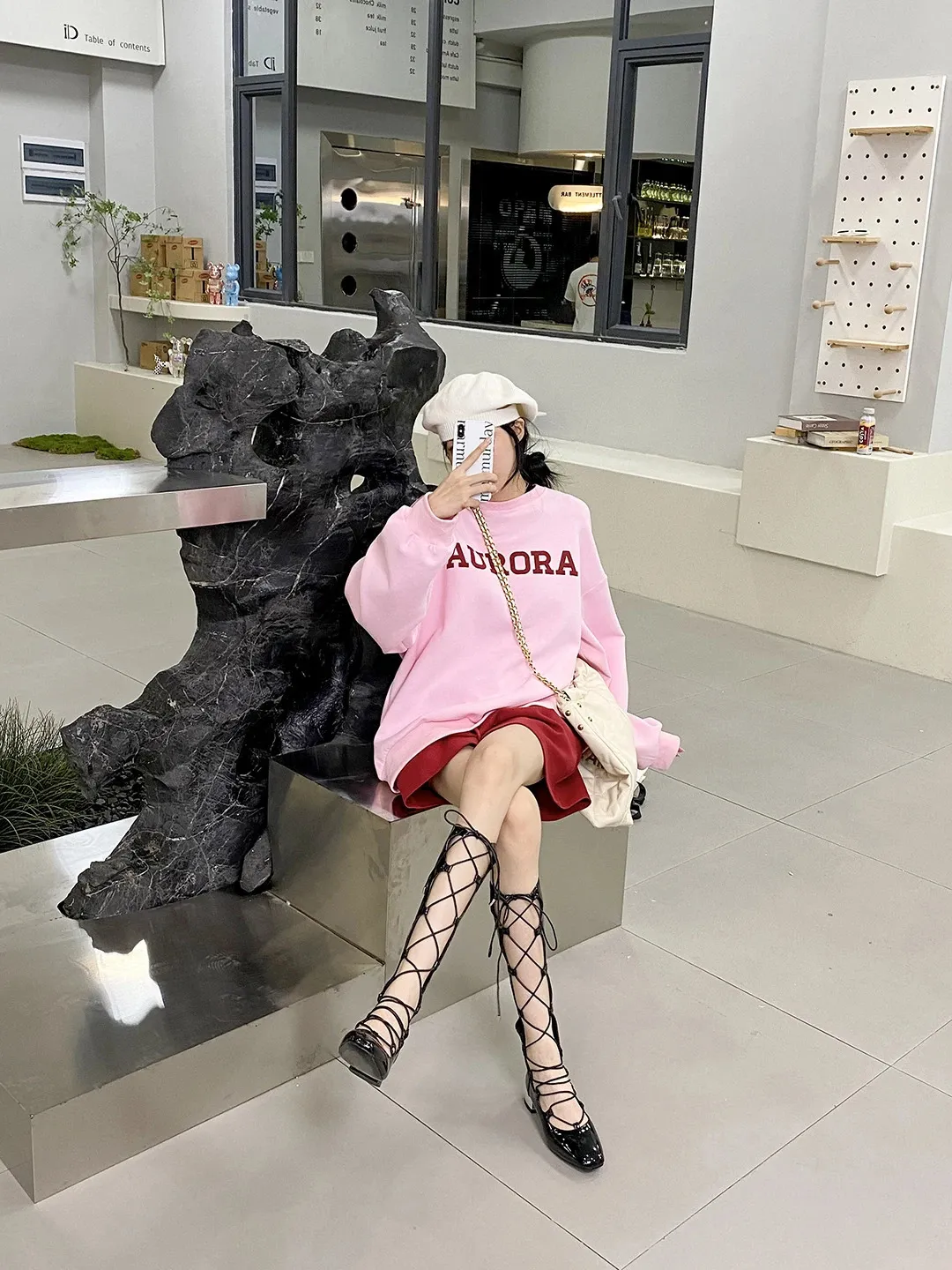 Women's Patent Leather Gladiator Sandals Knee High Cut Out Boots_voghion.com