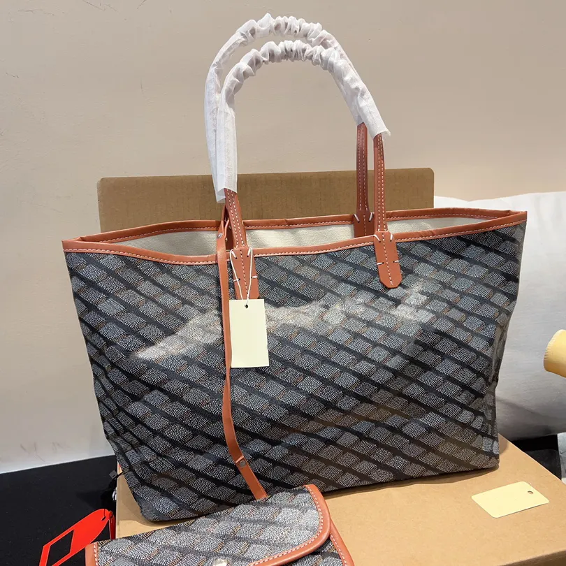 Tote bag Designer bag Handbag Women Fashion Luxury Wallet Leather Messenger Shoulder bag High Capacity Composite Shopping Bags Plaid Double Letters Beach Brand Bag
