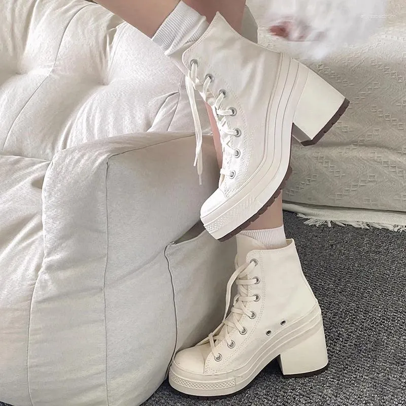 Lässige Damen-Plateau-Sneaker, Luxusmarken-Stiefel, modische Outdoor-Skateboard-Sneaker, High-Top-Canvas-Sneaker, Übergröße 36_voghion.com