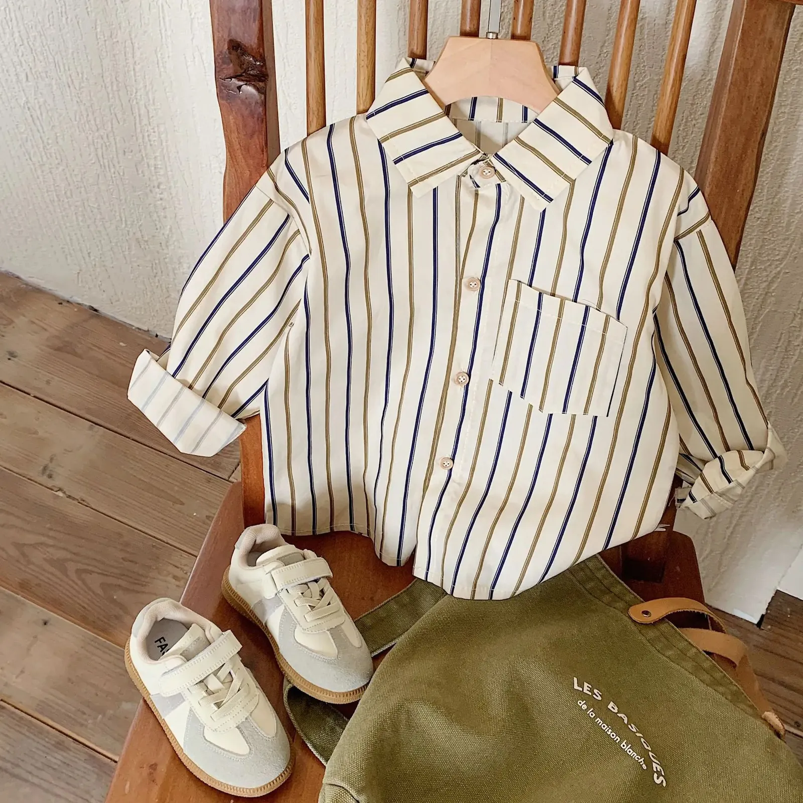 Camisa De Algodón De Manga Larga Para Niños Ropa De Todos Los Días Para Los  Pequeños Activos, Top Casual Cómoda Para La Primavera De 10,94 € | DHgate, image size:1600x1600