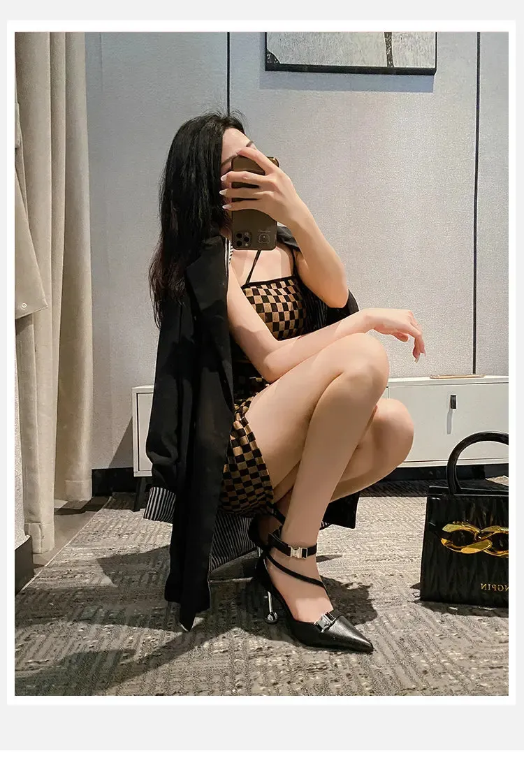 Elegant Leather Women's Pointed Toe Slingback Heels For Office_voghion.com