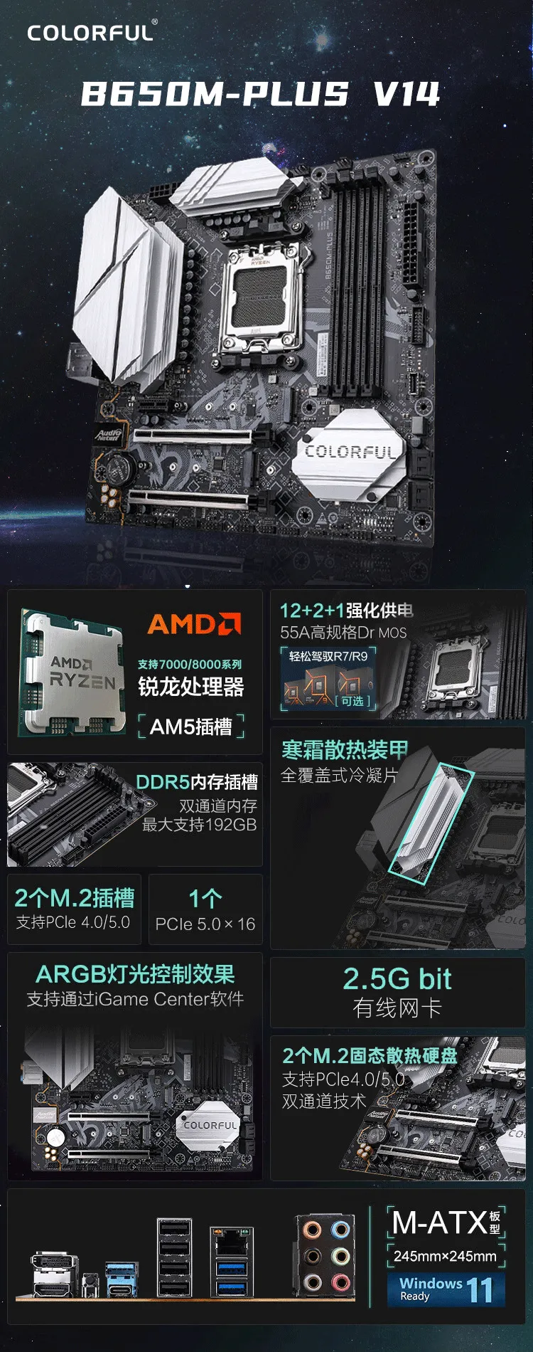 Carte Mère AMD B650M Mini-ITX – Ryzen 5 7500F Compatible – Neuve