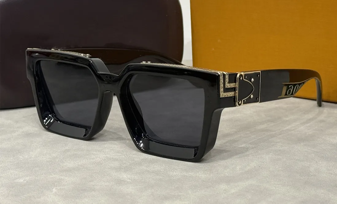 Lunettes De Soleil Carrées Rétro Noir - Style Millionnaire Luxe 2025, Unisexe, Neuf Avec étiquettes