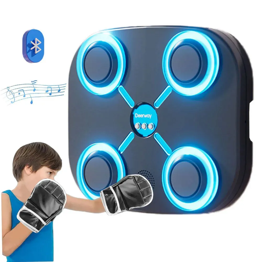 Sac De Frappe Adulte Machine De Boxe Musicale, Boxe U00e9Lectronique Bluetooth Portable Mural, 9 Modes De Vitesse, Boxe Mural Musique, Music Boxing Machine, Pour Enfant Et Adulte La Maison Et La Gym