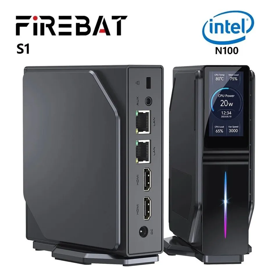 【スタートセール】FIREBAT ミニPC N100 16GB 1TB FIREBAT S1 Mini PC Intel Alder Lake N100, 16GB DDR4 512GB SSD