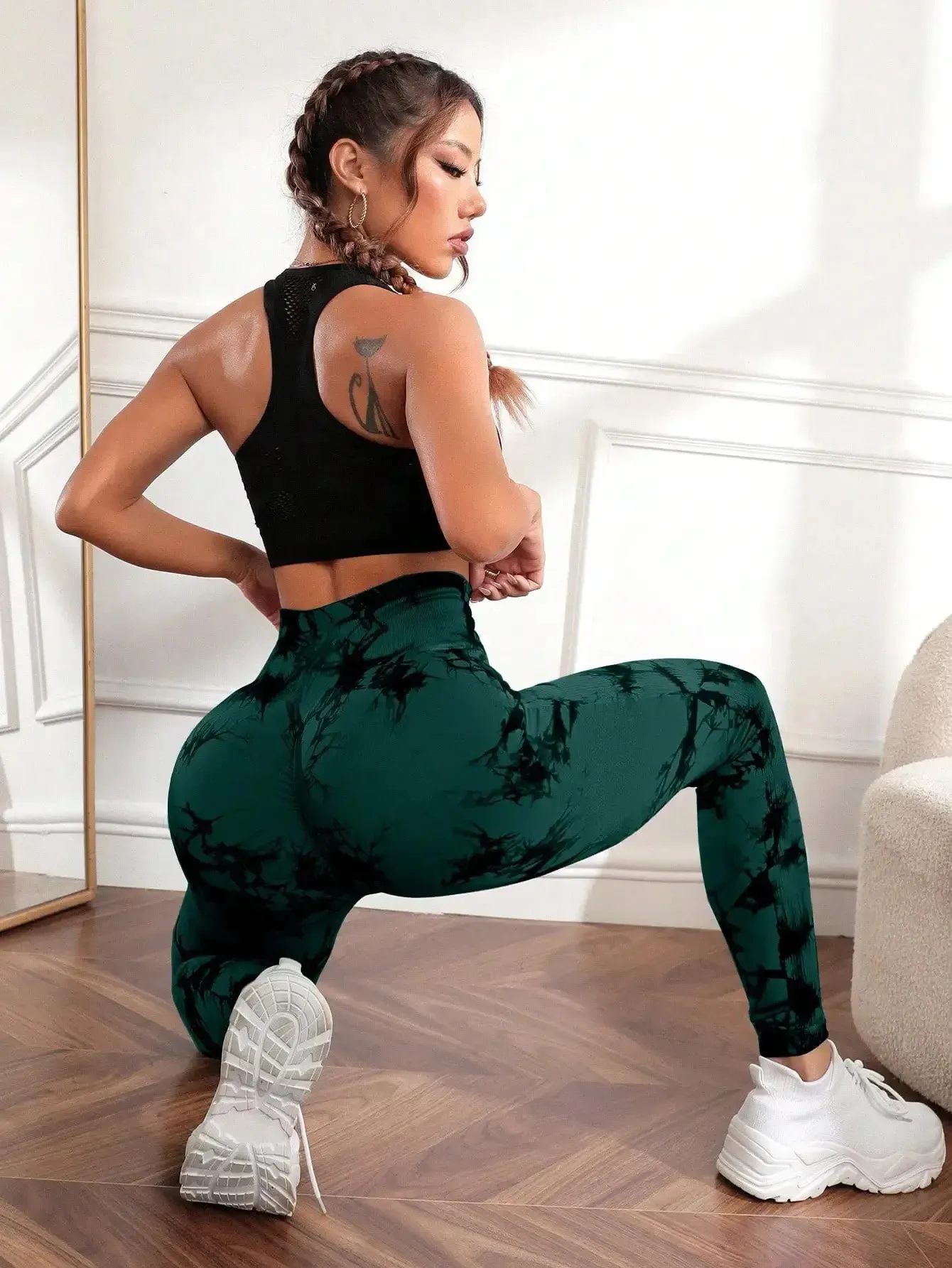 High Waist Yoga Pants With Tummy Control - Non See-Through, Butt Lifting, Moisture Wicking Leggings For Workout - View #4