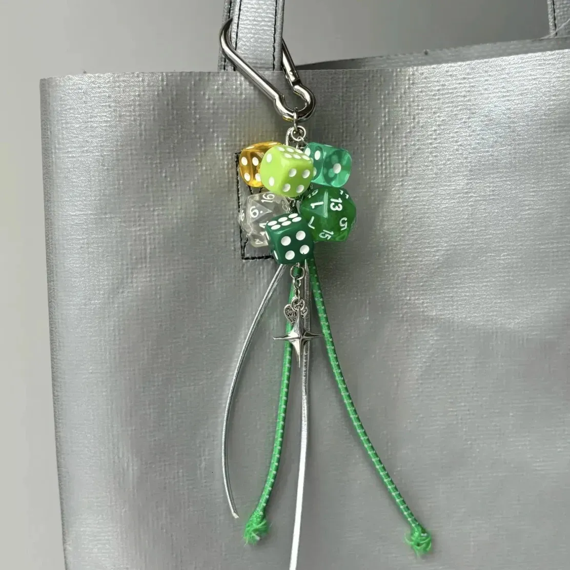 8ball Keychain Y2k Dice Keychain Punk Metal Key Ring Purse
