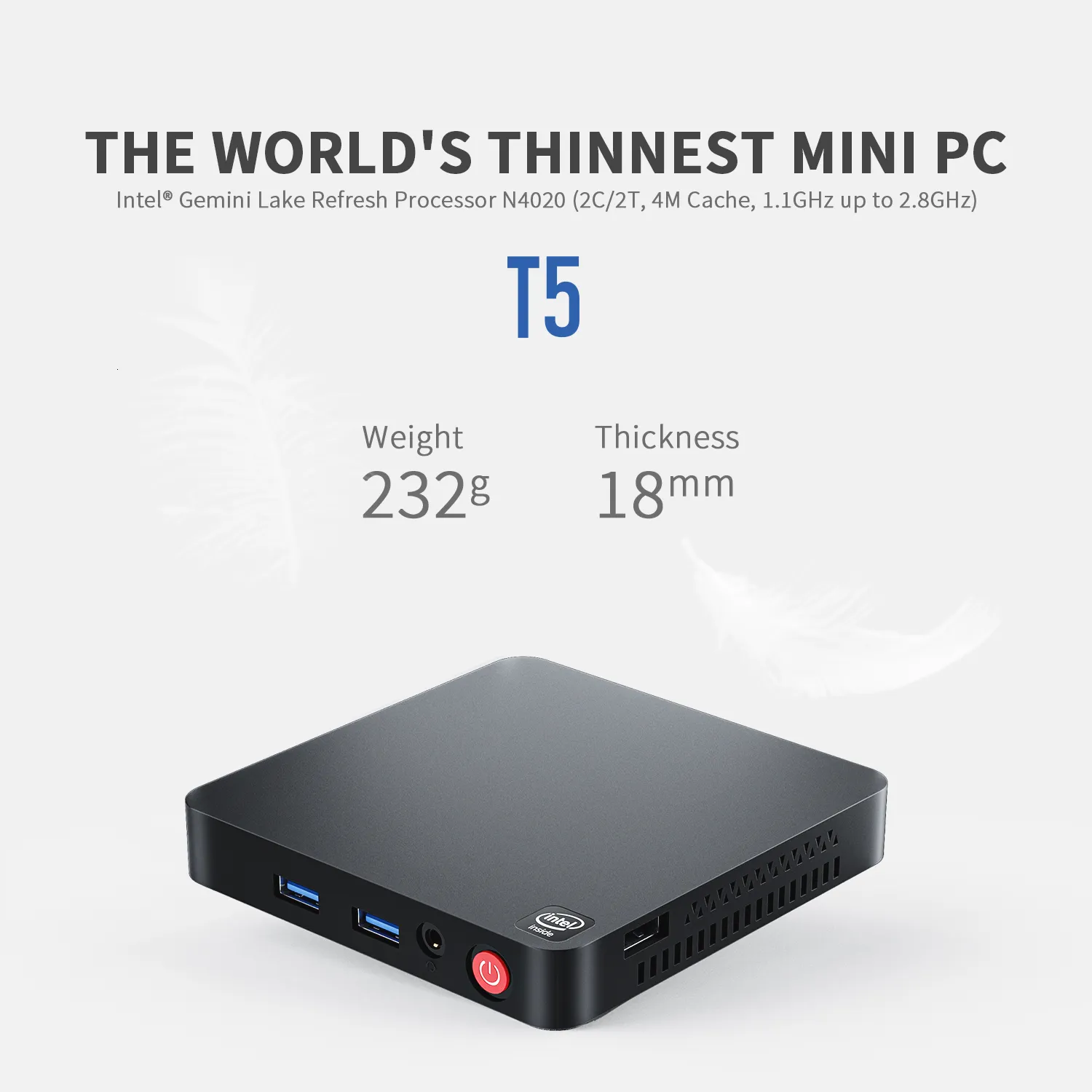 T5 Mini PC Intel Celeron N4020 Up To 2.8GHz Windows... 