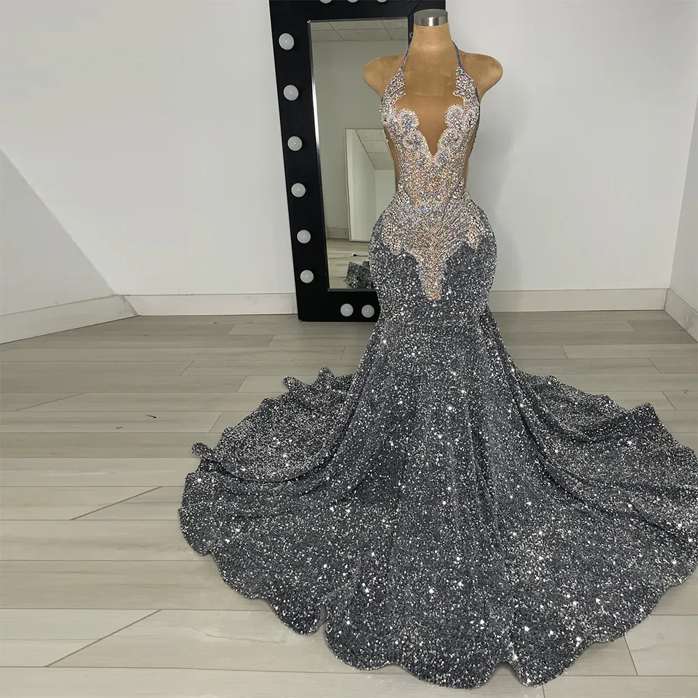 Vestidos De Graduación De Gris Plateado: Vestidos De Fiesta De La