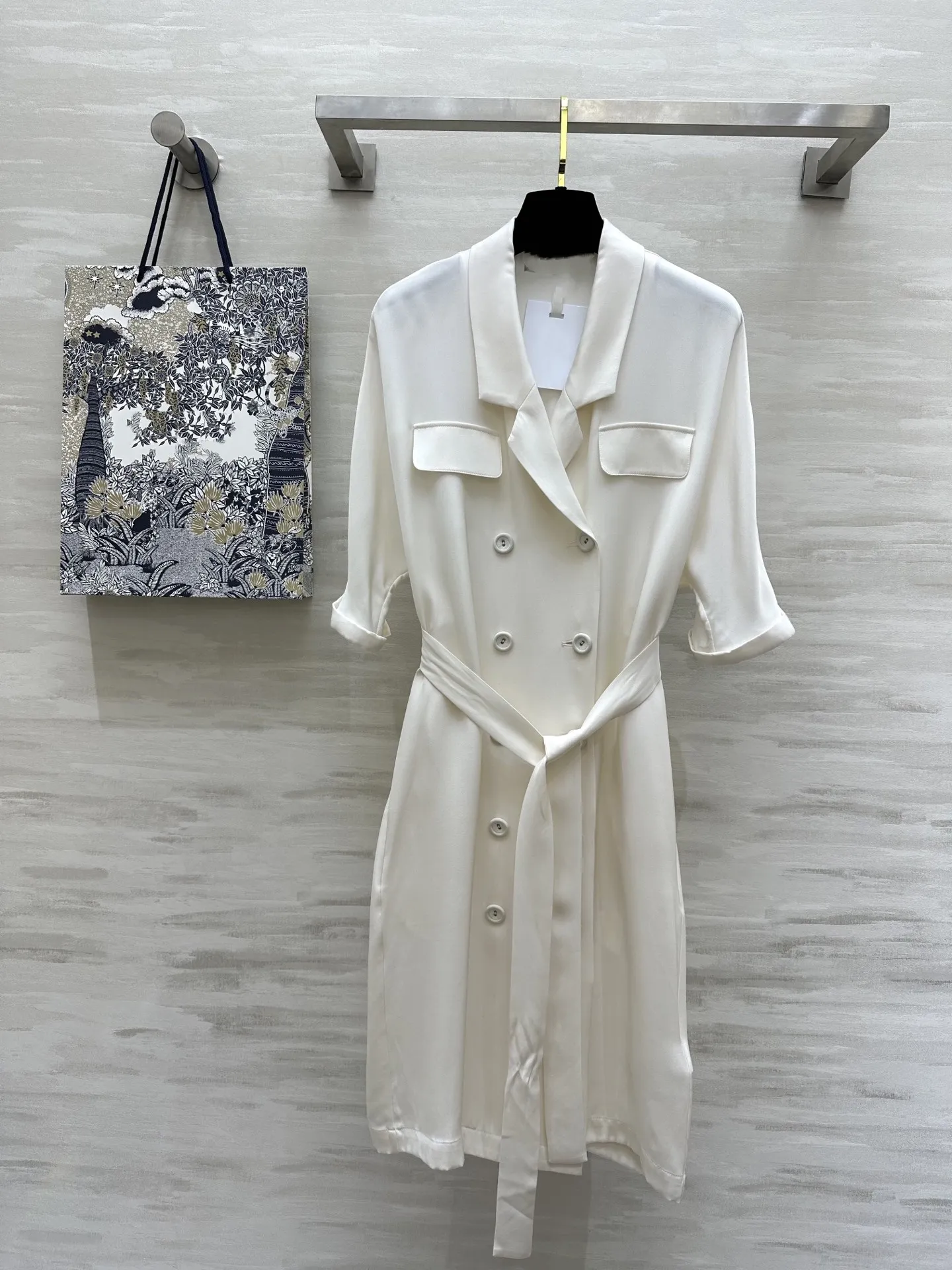 Elegant Women's Lavender Trench Coat Dress Premium Silk Blend,  Spring/Summer Style Shop Now!