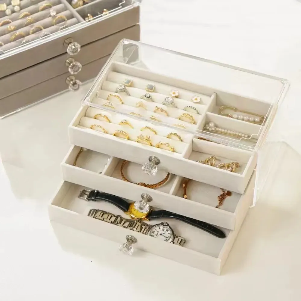 Groes Schmuckkstchen Hochwertig Mit Ohrschmuck Halsketten Ringe  Aufbewahrung Organizer Robust Pflegeleicht Geschenkidee Von 7,52  | DHgate