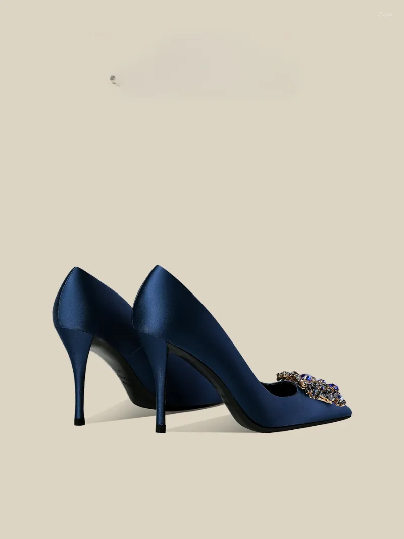 royal blue dress shoes womens Royal Blue Flats with Rhinestone embellished