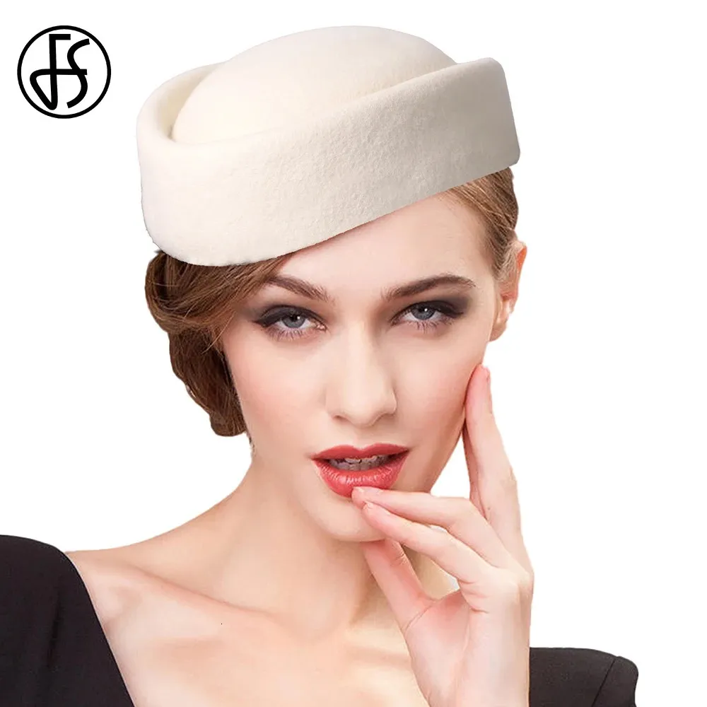 Wool Felt Fascinator Hats For Women Small Top Hats... From  display picture 1