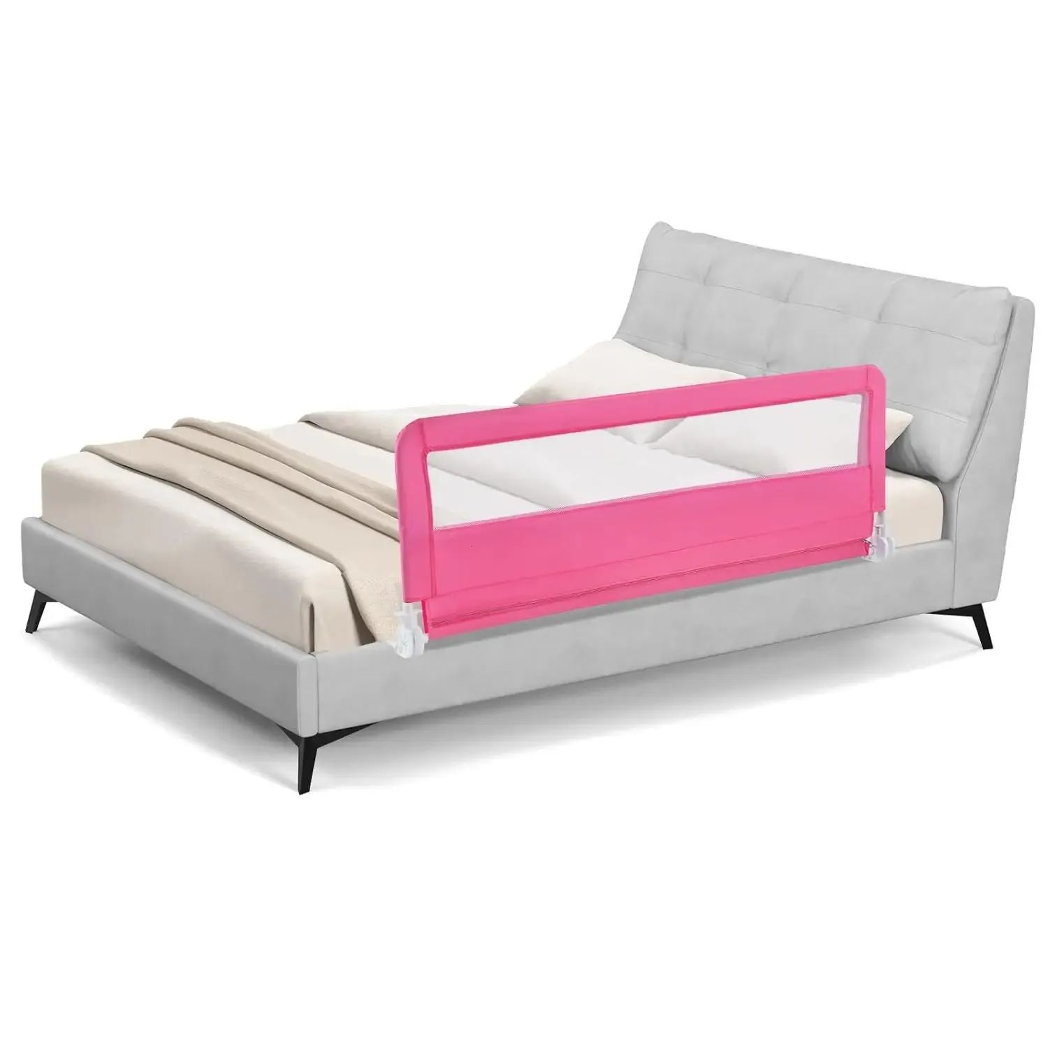 Extra Bed Rails Extra Long Baby Bed Rail 59 - Swing Down Toddler Bed Guard with Safety ...