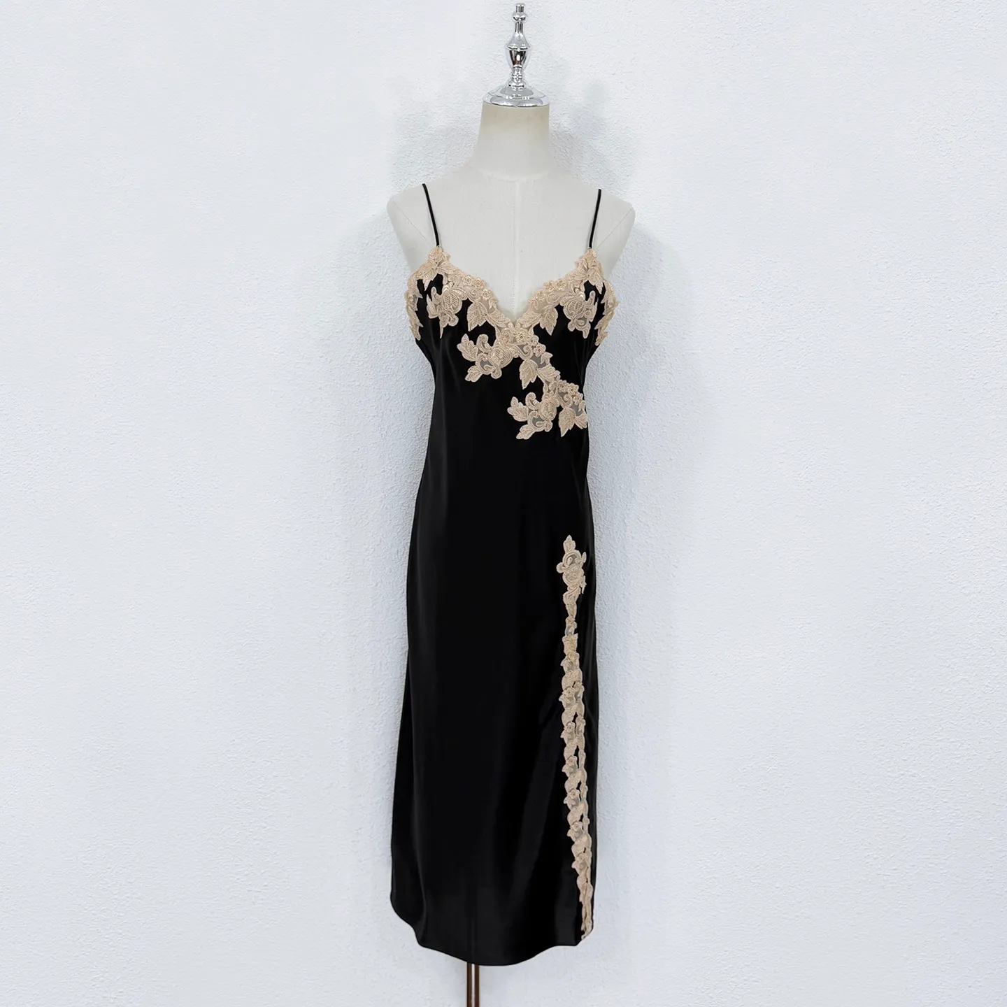 Silk embroidered linen camisole dress with V-neck and mid-calf length for  spring from Dhgate Basic & Casual Dresses - price 485.98