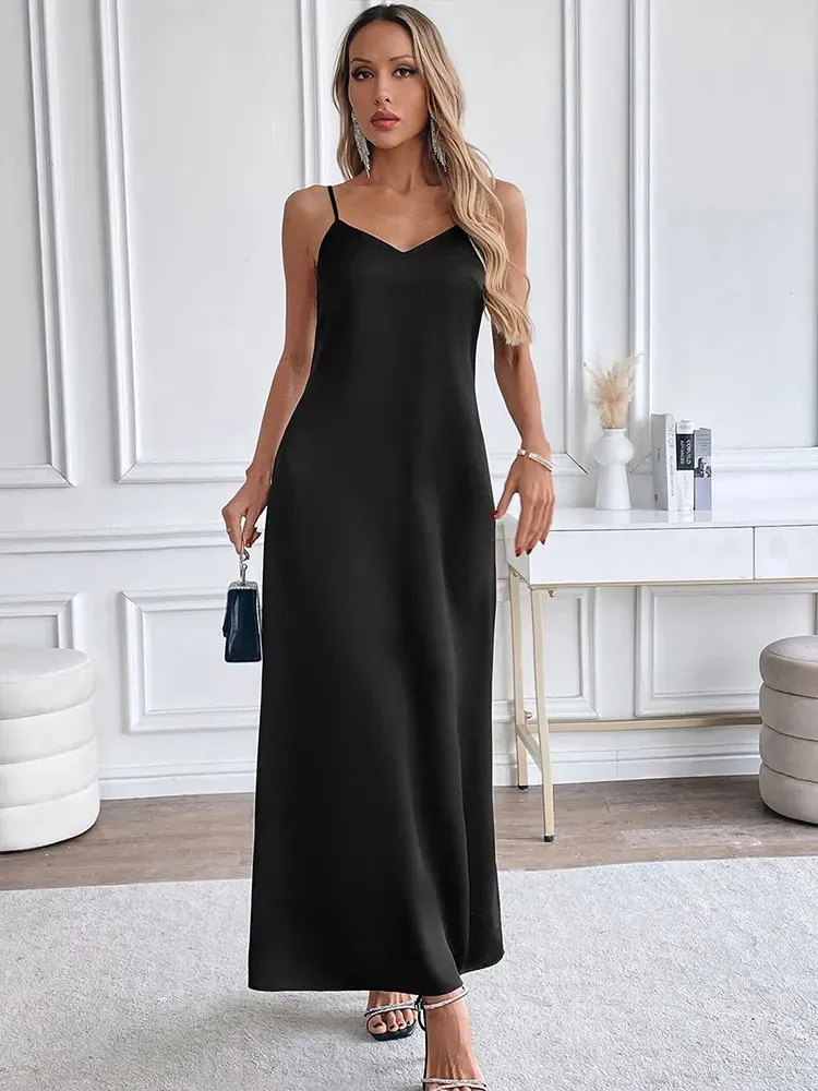 COOL BABES2 Womens Maxi Dress Summer Black Deep V Neck, Strap Back, Ultra  Thin Lightweight Fabric From Sellerstore02, $18.39 In Bulk | DHgate.Com