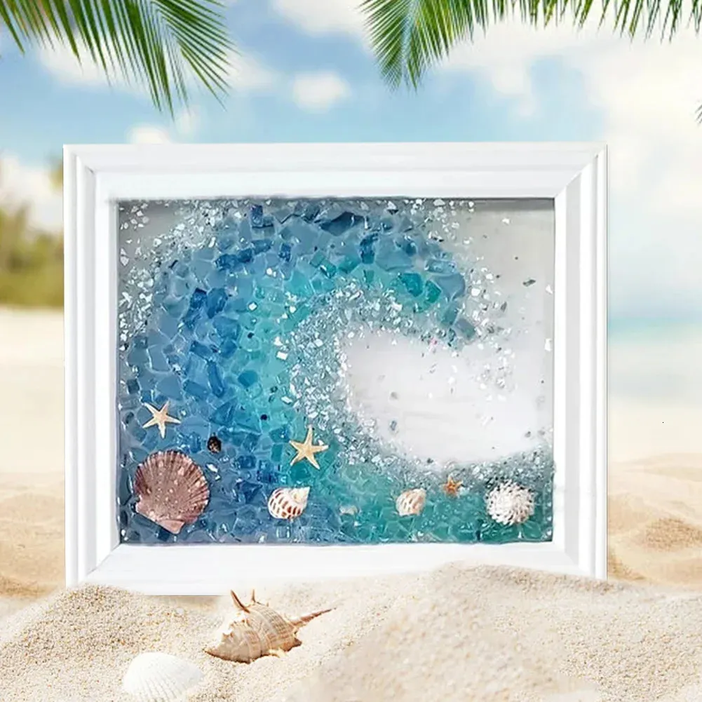 Ocean Resin Art Kit - DIY Beach Scene, Glass \u0026 Shell Decor, Coastal Craft  Frame, Ocean Theme Wall Art - Creative Gift Idea from Dhgate Paintings -  price 38.13, image size:1001x1001