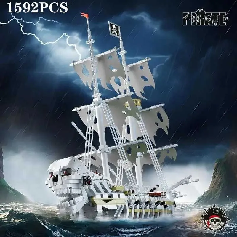 Skeleton Ghost Ship Architecture Building Blocks Storm Pirate Ship