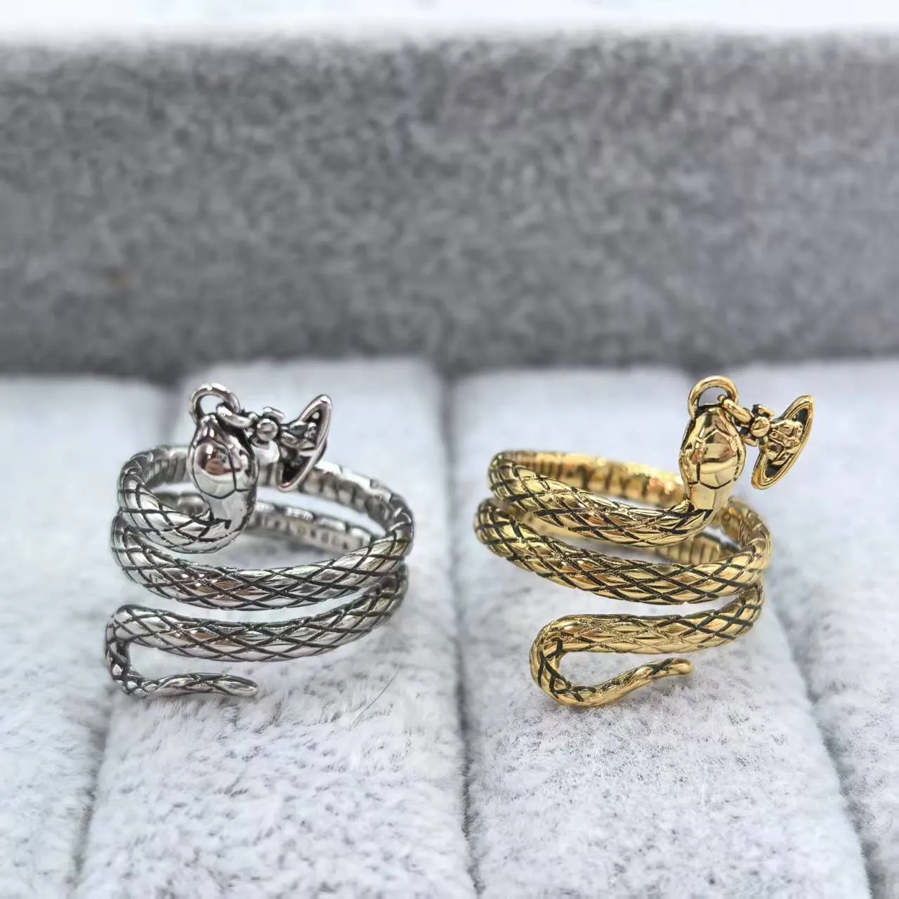 Ring Designer Saturn Snake Rings For Women Gold And... From Cafe0221 ...