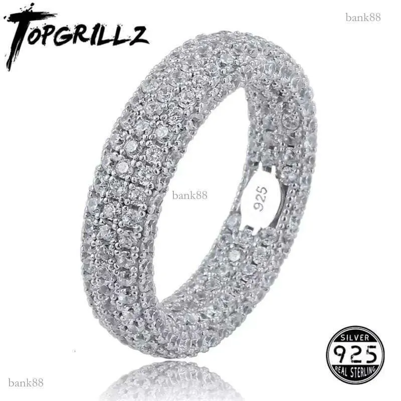 925 Sterling Silver CZ Ring: Iced Out Cubic Zirconia Statement